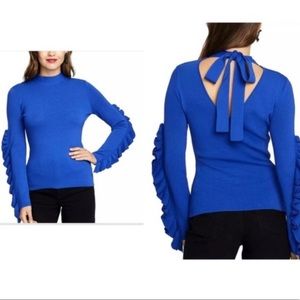 Rachel Roy Callum Royal Blue Long Sleeve Top